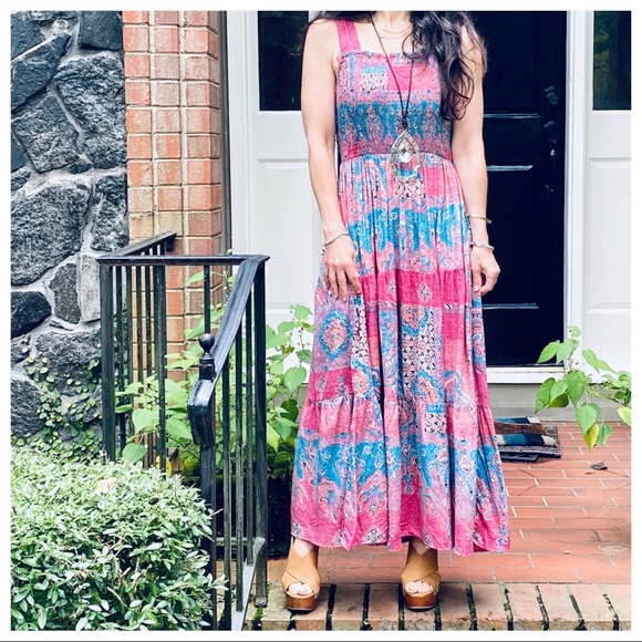 BOHO CHIC GORGEOUS PRINT MAXI DRESS - Picture 7 of 11